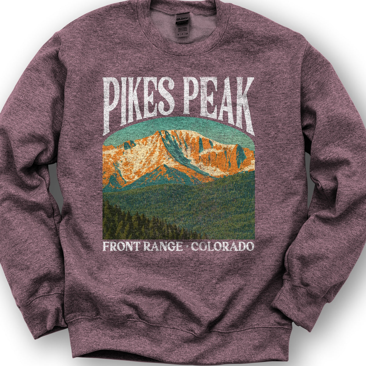 Pikes Peak "Big and Bold" Sweatshirt - Heather Sport Dark Maroon