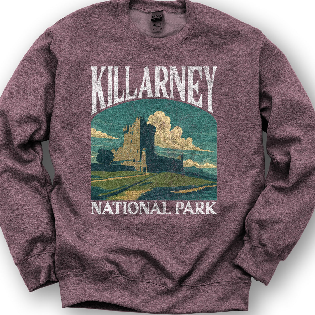 Killarney National Park "Big and Bold" Sweatshirt - Heather Sport Dark Maroon