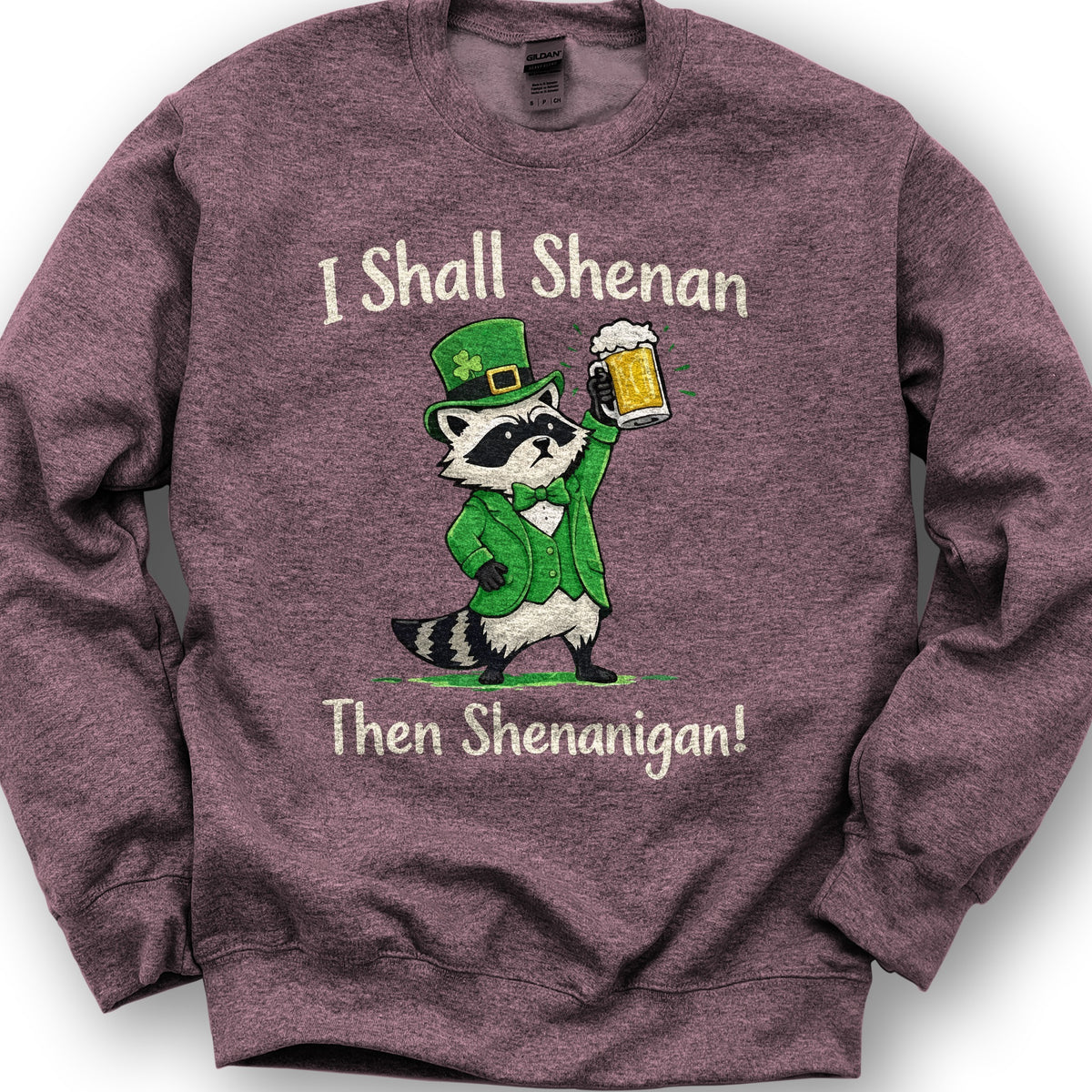 I Shall Shenan Irish Sweatshirt - Heather Sport Dark Maroon