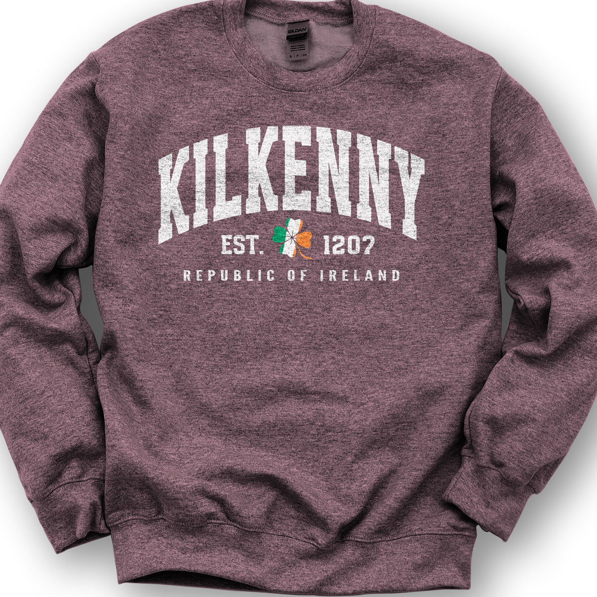 Kilkenny Varsity Flag Sweatshirt - Heather Sport Dark Maroon