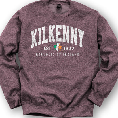 Kilkenny Varsity Flag Sweatshirt - Heather Sport Dark Maroon