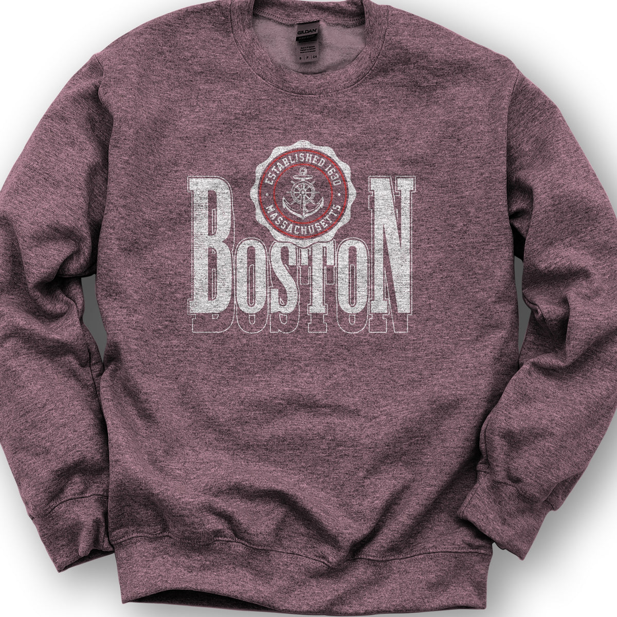 Boston Scoop Sweatshirt - Heather Sport Dark Maroon