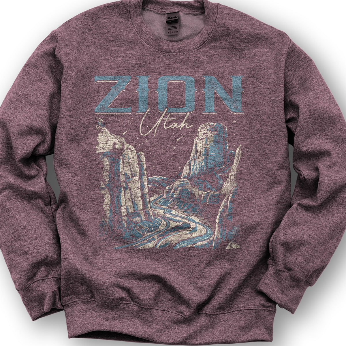 Zion Canyon Sweatshirt - Heather Sport Dark Maroon