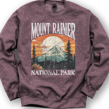 Mount Rainier National Park "Big and Bold" sweatshirt - Heather Sport Dark Maroon