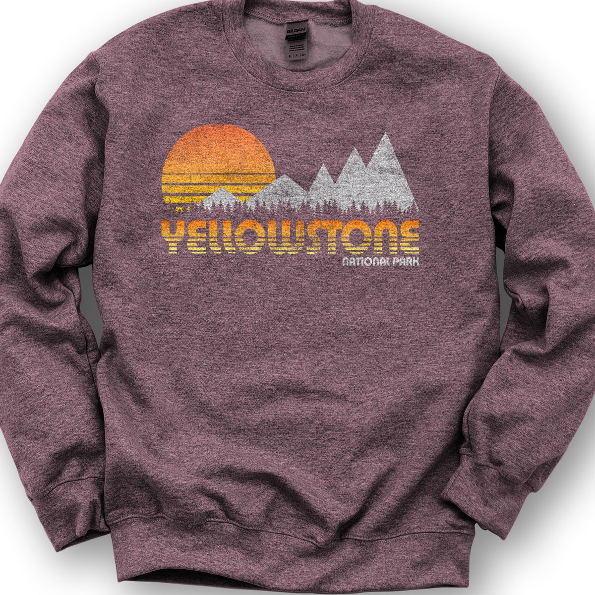 Yellowstone 80's Retro Sweatshirt - Heather Sport Dark Maroon