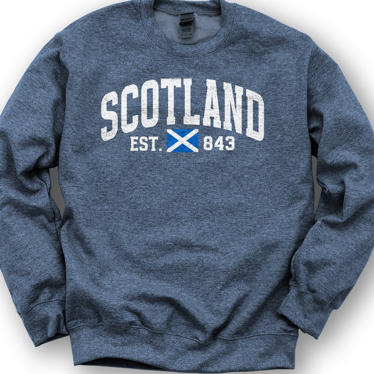 Scotland Varsity Flag Sweatshirt - Heather Sport Dark Navy