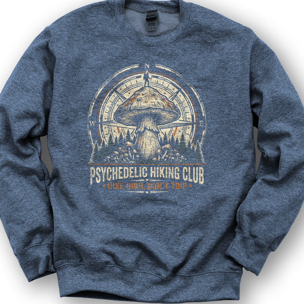 Psychedelic Hiking Club Sweatshirt - Heather Sport Dark Navy