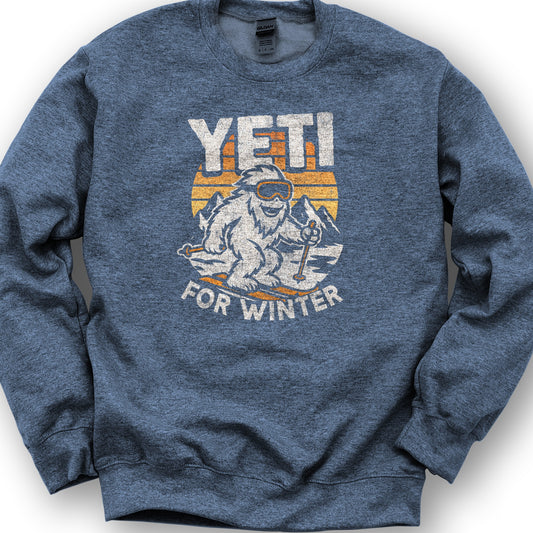 Yeti For Winter Sweatshirt - Heather Sport Dark Navy