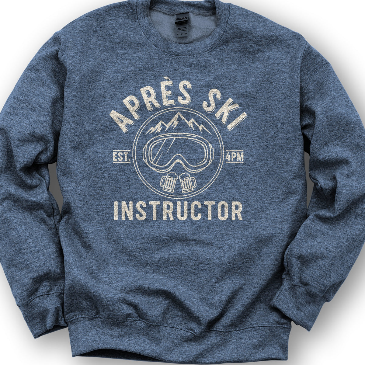 Après Ski Instructor "Goggles" Sweatshirt - Heather Sport Dark Navy