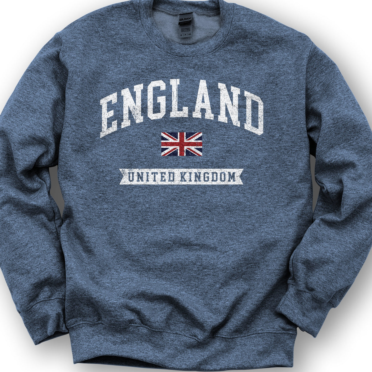 England Varsity Flag Sweatshirt - Heather Sport Dark Navy