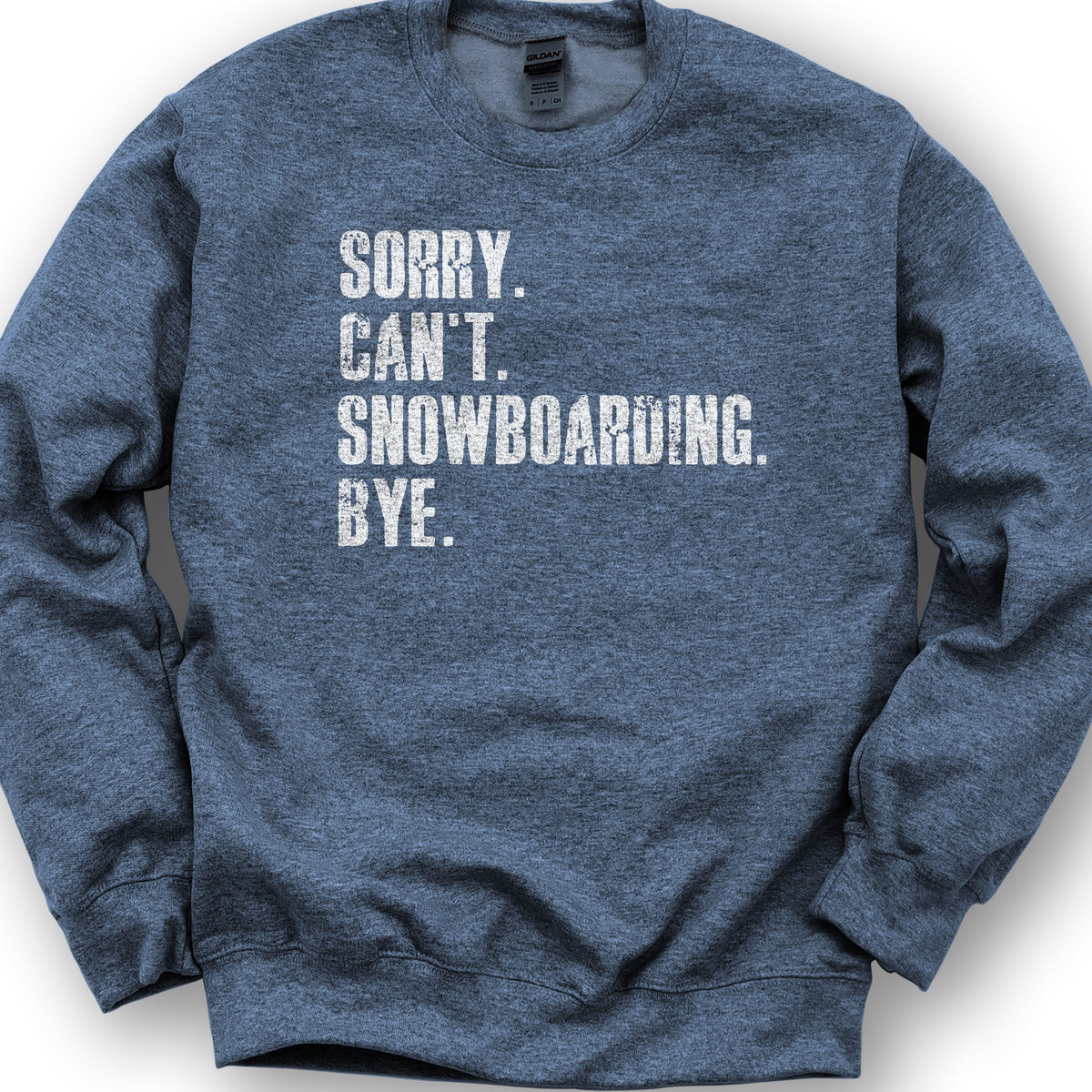 Sorry Snowboarding Sweatshirt - Heather Sport Dark Navy