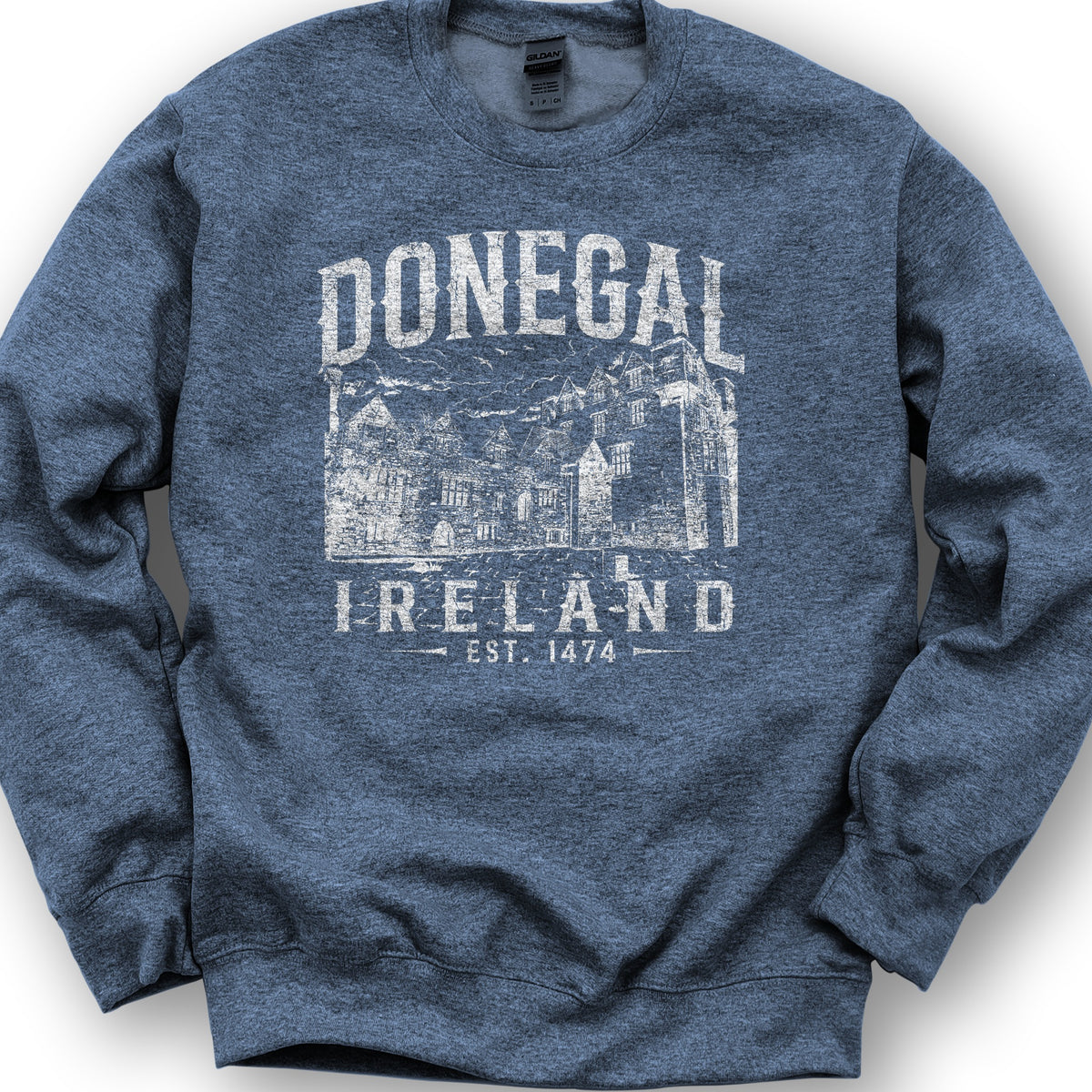 Donegal Ireland Sketch Sweatshirt - Heather Sport Dark Navy