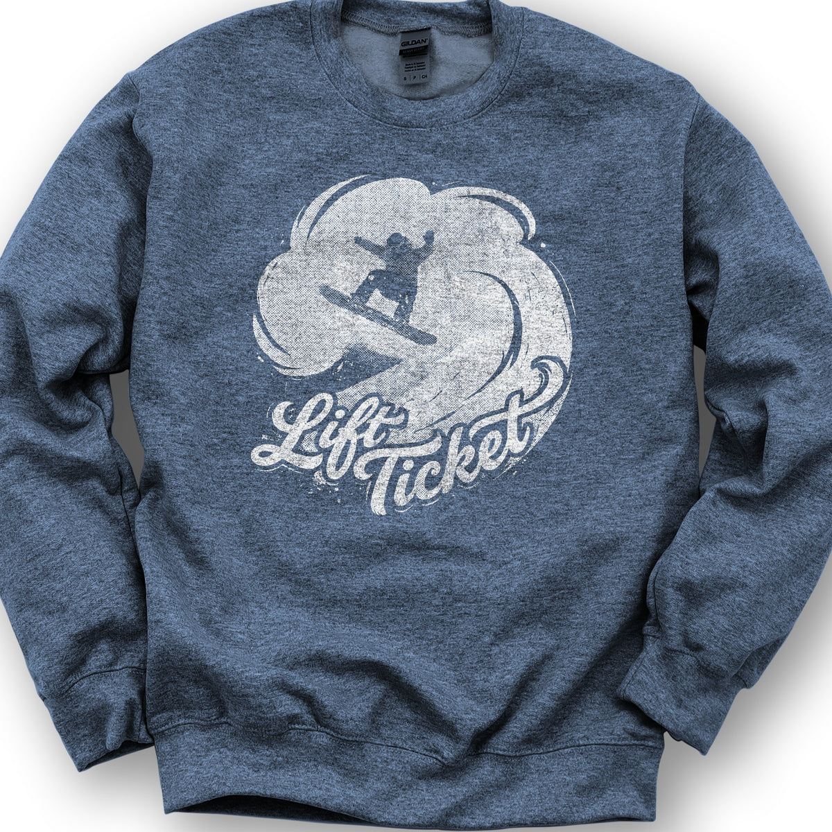 Lift Ticket Snowboard Sweatshirt - Heather Sport Dark Navy