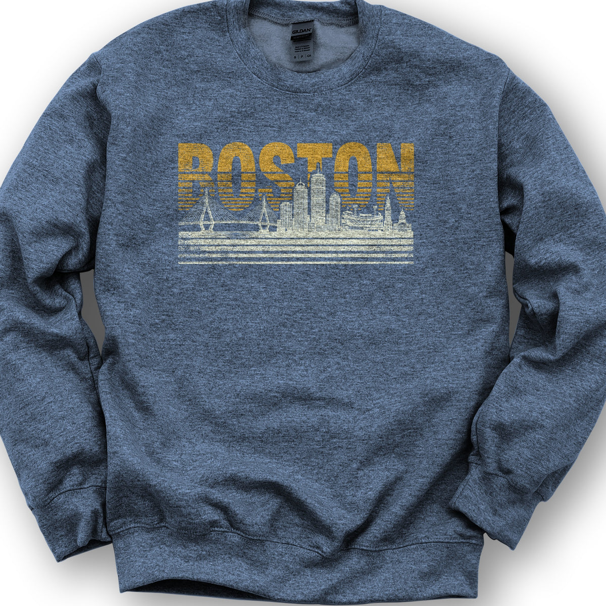 Boston Skyline Sweatshirt - Heather Sport Dark Navy