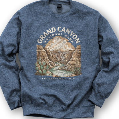 Grand Canyon Colorado River Sweatshirt - Heather Sport Dark Navy
