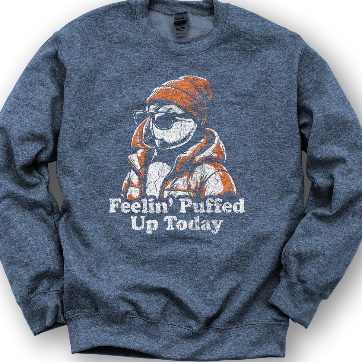 Puffin Puffed Up Sweatshirt - Heather Sport Dark Navy