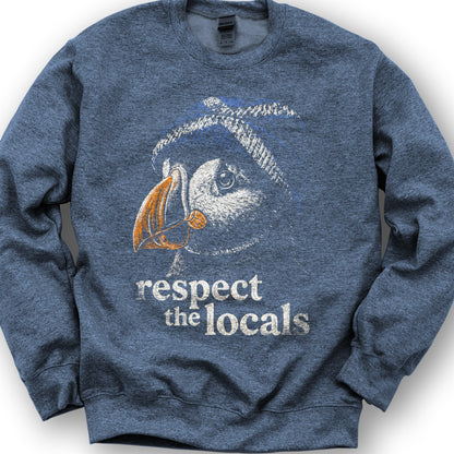 Puffin Scotland Beanie Sweatshirt - Heather Sport Dark Navy