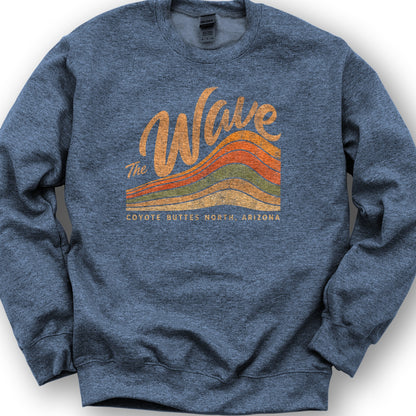 The Wave Stripes Arizona Sweatshirt - Heather Sport Dark Navy