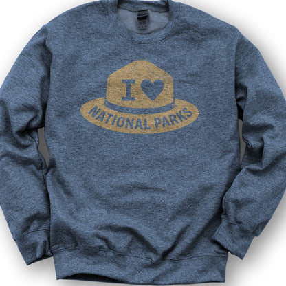 Parks Ranger Hat Sweatshirt - Heather Sport Dark Navy