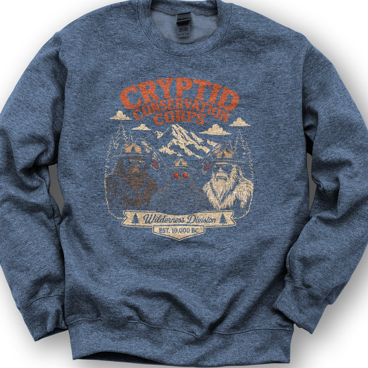 Cryptid Conservation Corps Sweatshirt - Heather Sport Dark Navy