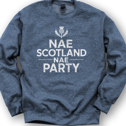 Nae Party Thistle Sweatshirt - Heather Sport Dark Navy