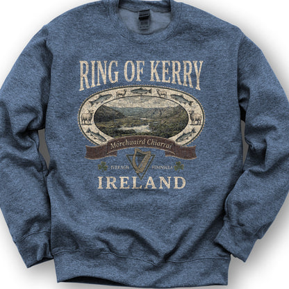 Ring of Kerry Heritage Sweatshirt - Heather Sport Dark Navy