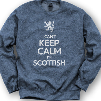 Keep Calm Scottish Sweatshirt - Heather Sport Dark Navy