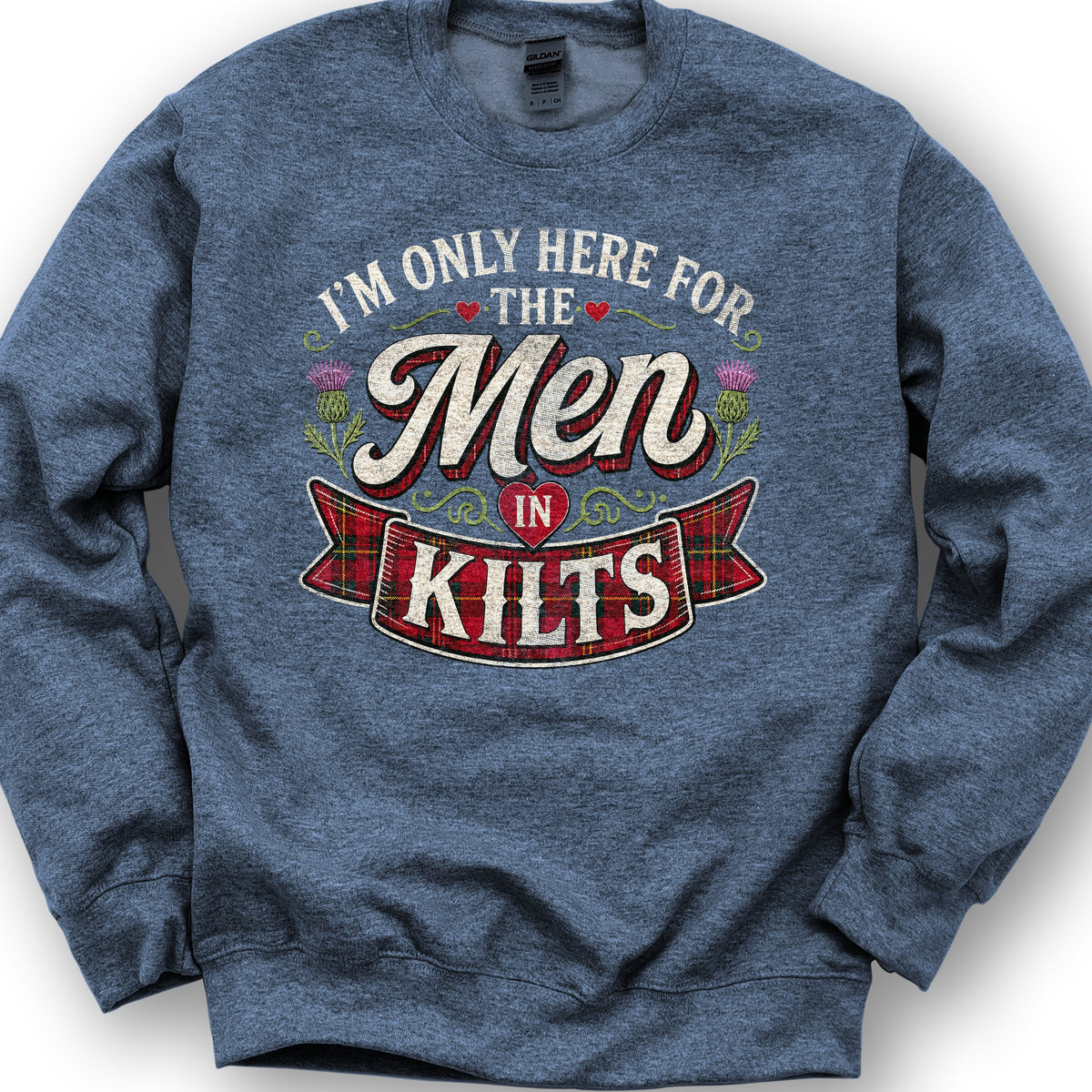 Men In Kilts Sweatshirt - Heather Sport Dark Navy