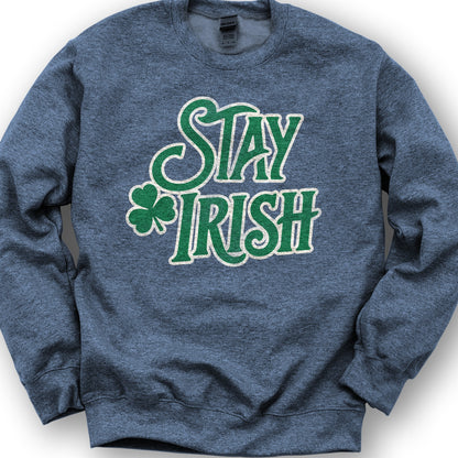 Stay Irish Sweatshirt - Heather Sport Dark Navy