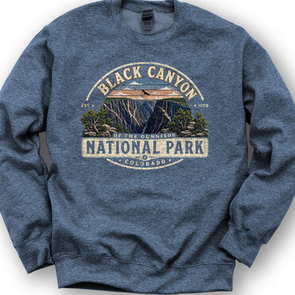 Black Canyon Medallion Sweatshirt - Heather Sport Dark Navy