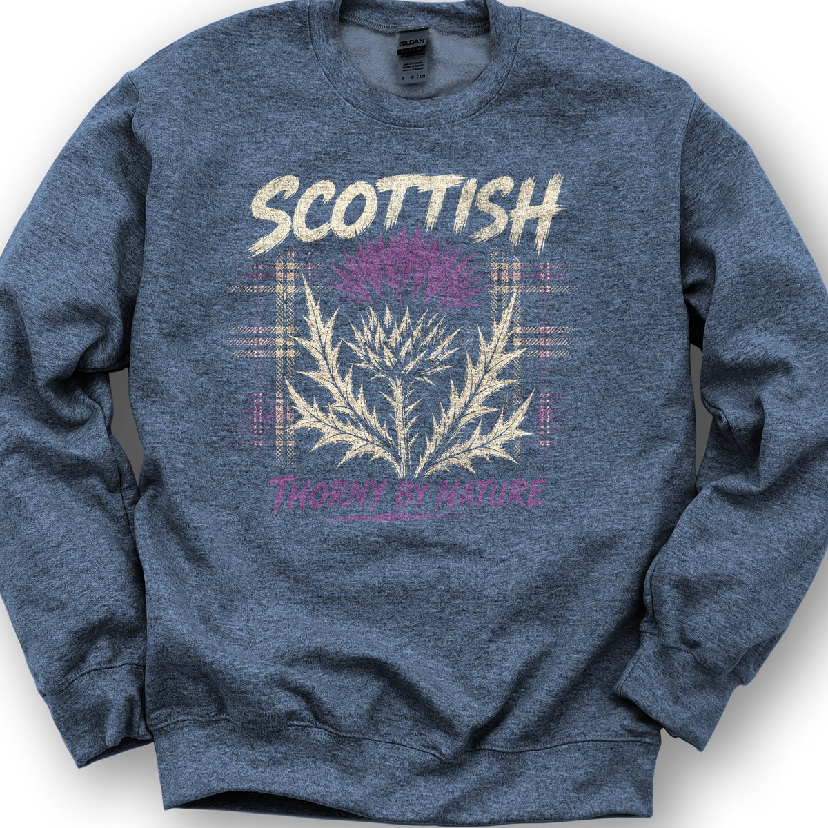 Scottish Thorny Sweatshirt - Heather Sport Dark Navy