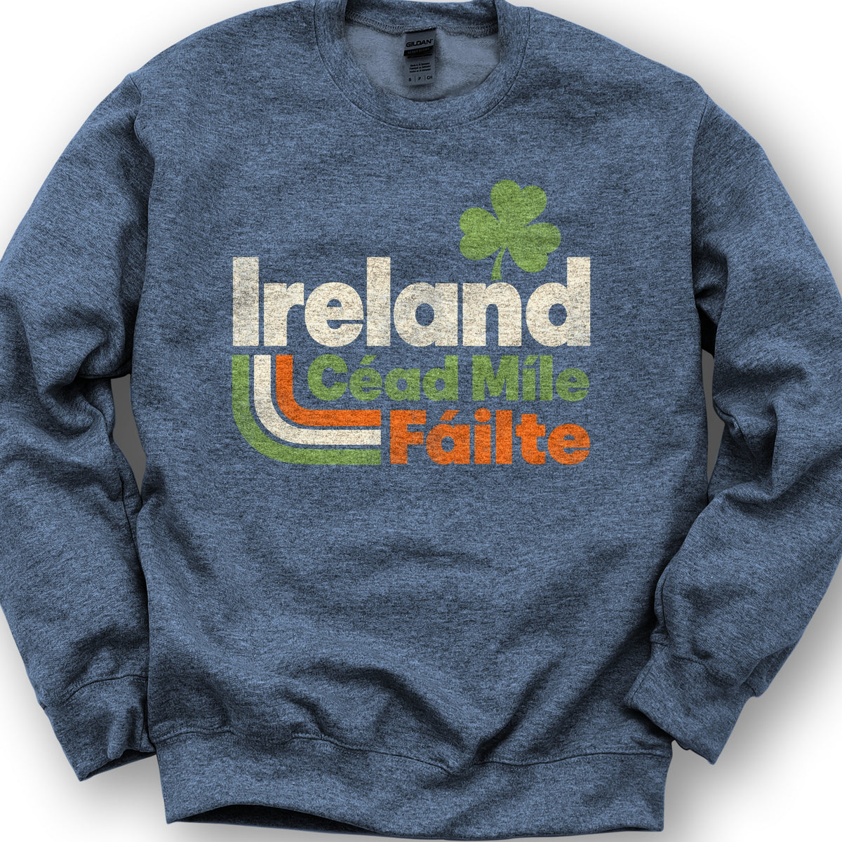 Ireland 70's Throwback Sweatshirt - Heather Sport Dark Navy