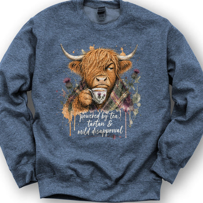 Mild Disapproval Tartan Sweatshirt - Heather Sport Dark Navy