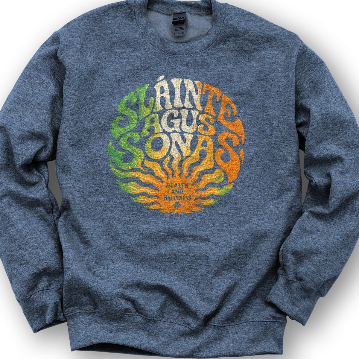 Sláinte Agus Sonas Sweatshirt - Heather Sport Dark Navy