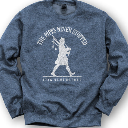 Pipes Never Stopped Sweatshirt - Heather Sport Dark Navy