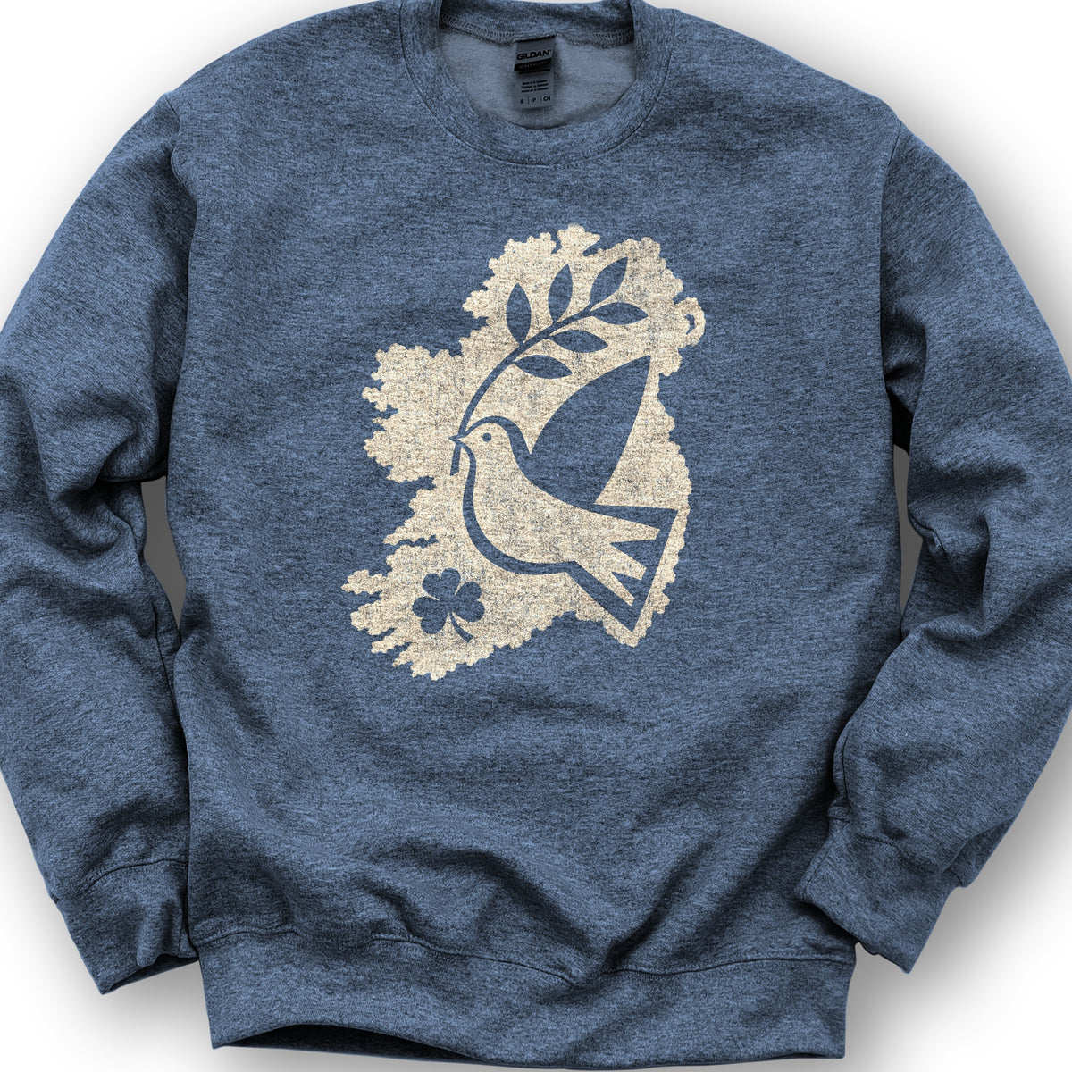 Éire Olive Branch Sweatshirt - Heather Sport Dark Navy