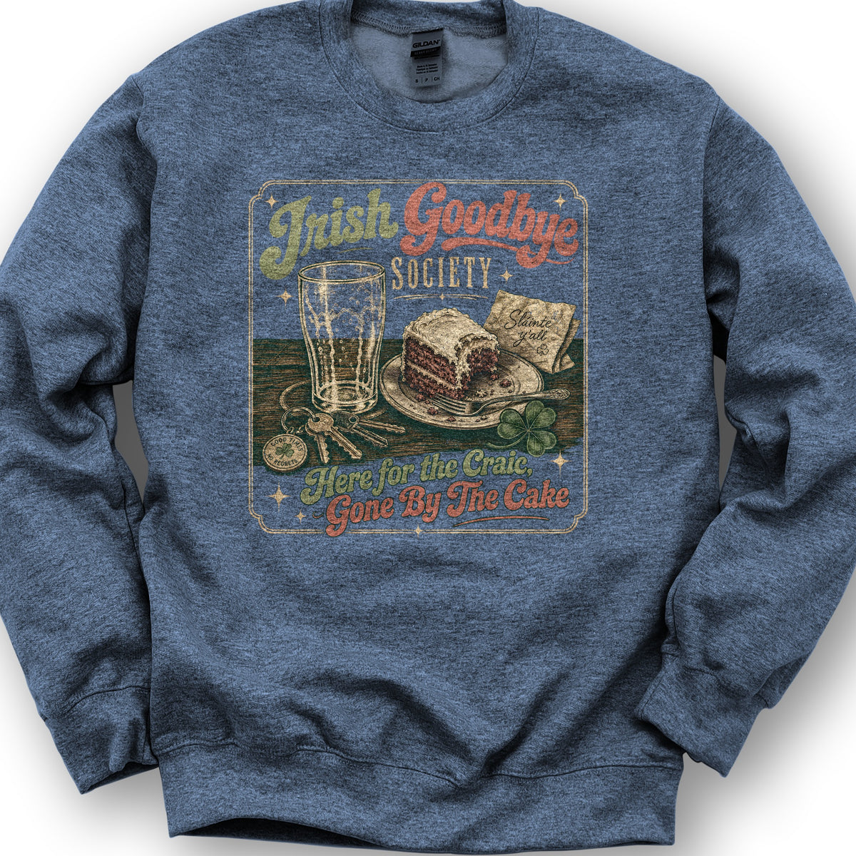 Irish Goodbye Society Sweatshirt - Heather Sport Dark Navy