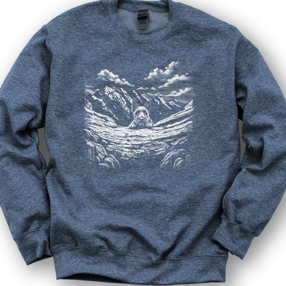 Watchful Scottish Terrier Sweatshirt - Heather Sport Dark Navy