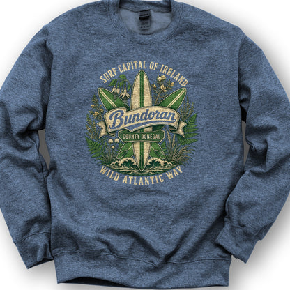 Bundoran Surf Capital Sweatshirt - Heather Sport Dark Navy