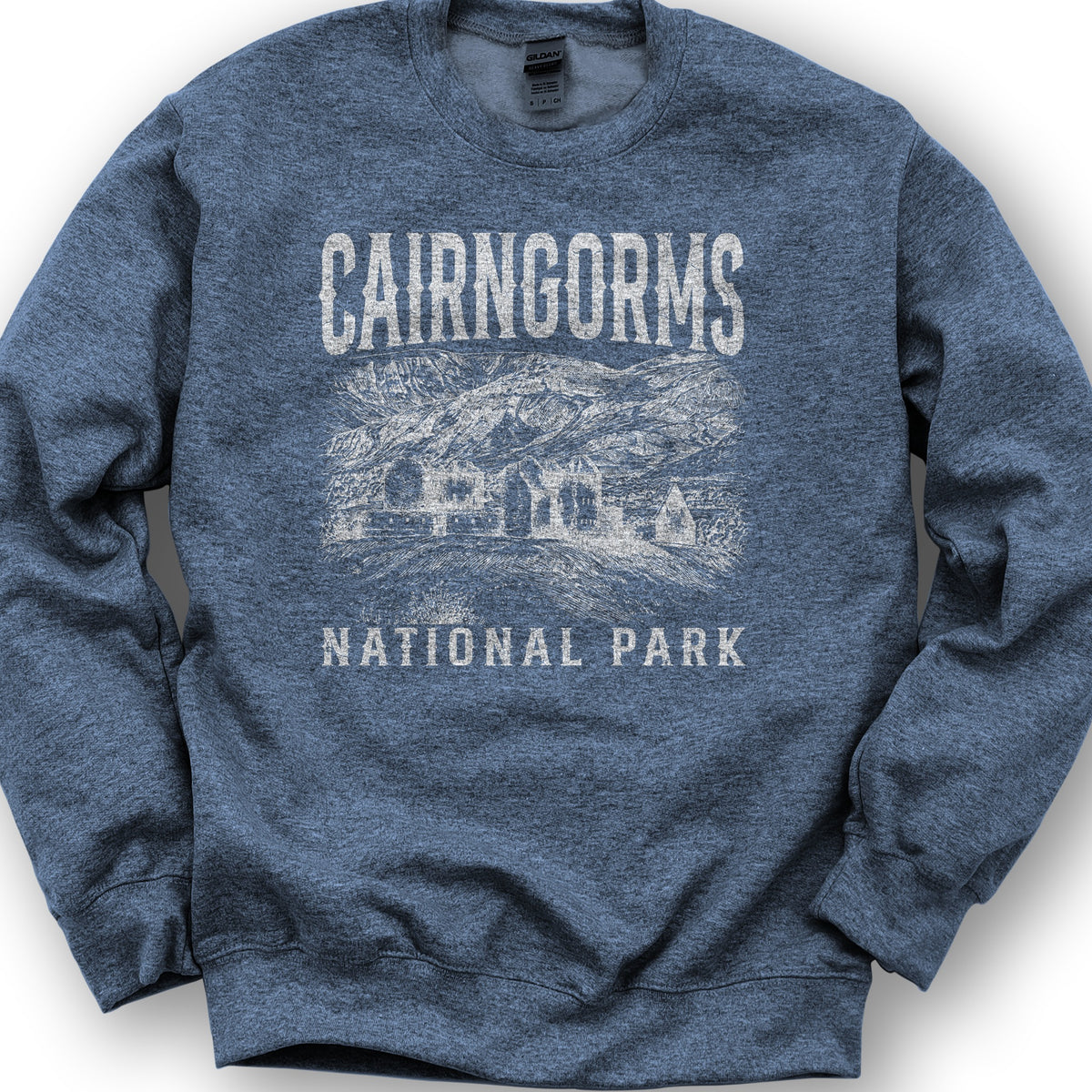 Cairngorms National Park Sketch Sweatshirt - Heather Sport Dark Navy