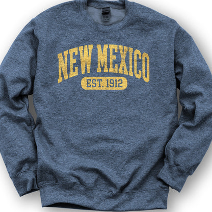 New Mexico Est 1912 Sweatshirt - Heather Sport Dark Navy