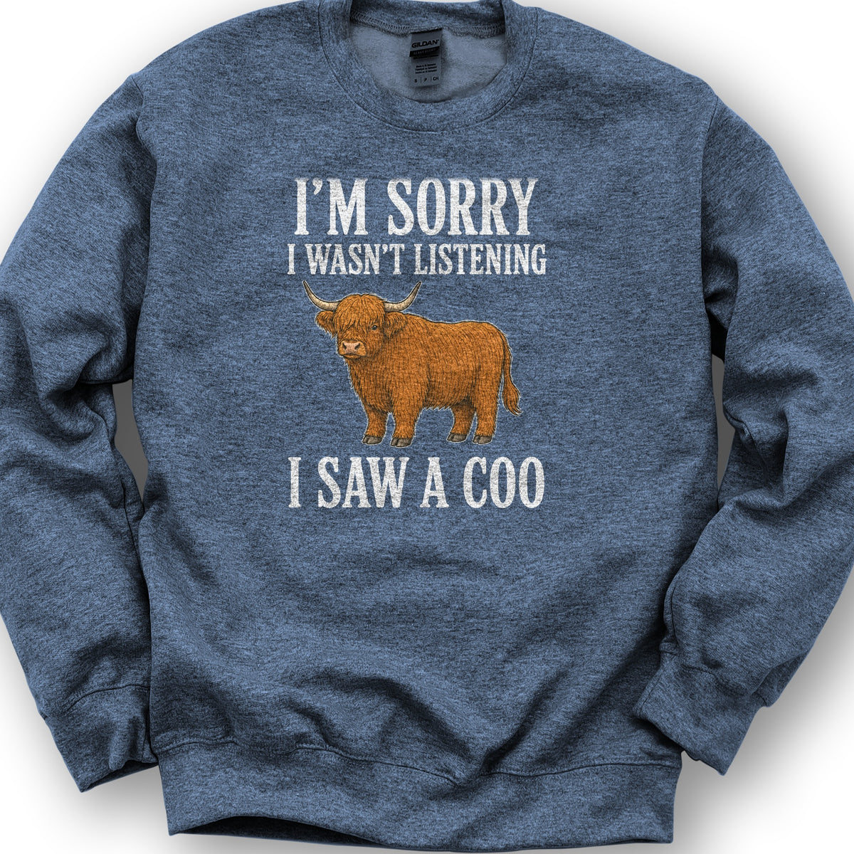 I Saw A Coo Sweatshirt - Heather Sport Dark Navy