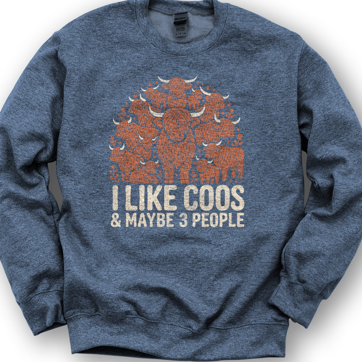 I Like Coos Sweatshirt - Heather Sport Dark Navy