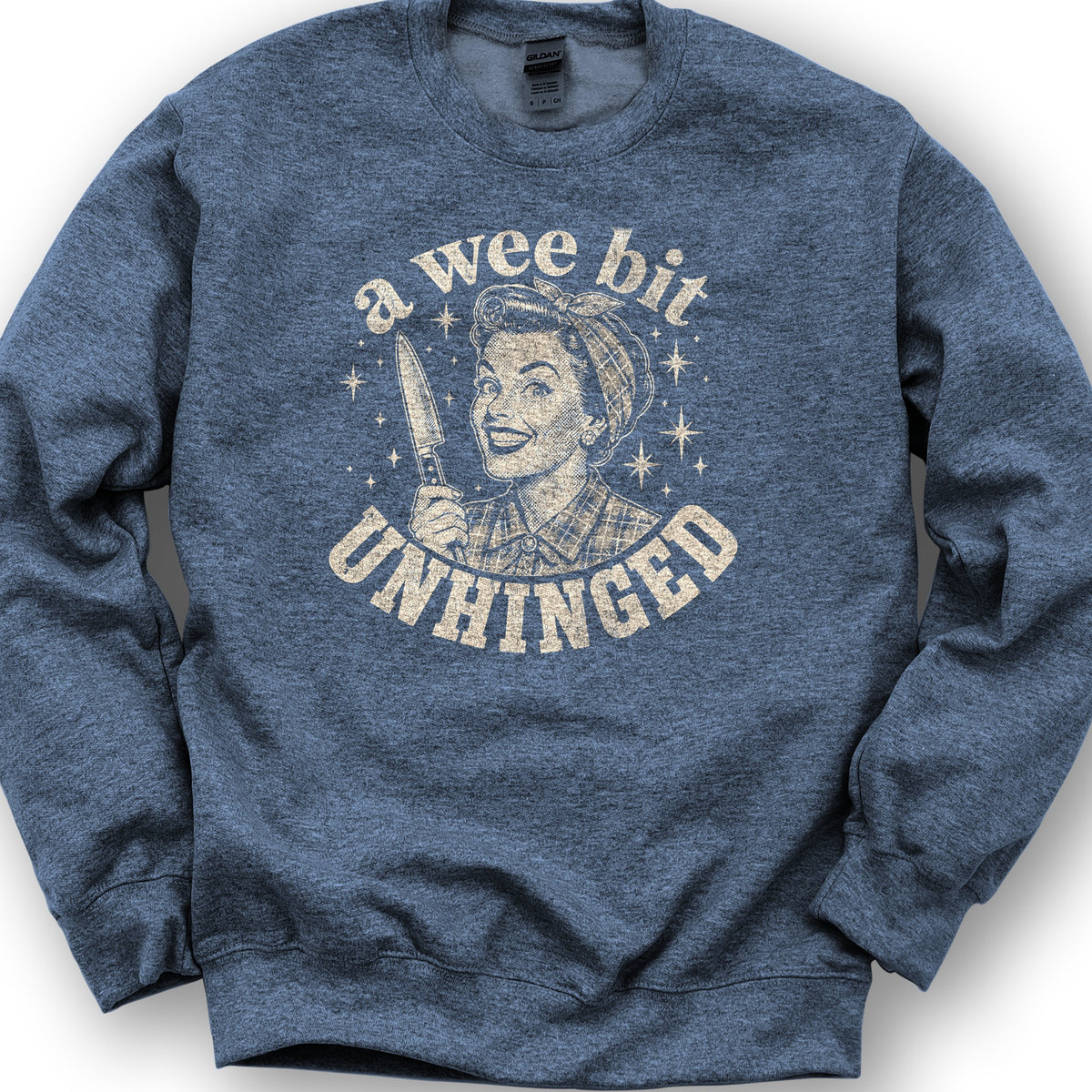 A Wee Bit Unhinged Sweatshirt - Heather Sport Dark Navy
