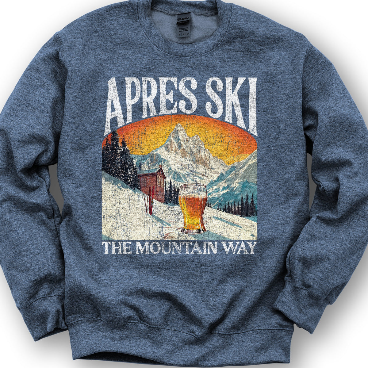 Apres Ski "Big and Bold" Sweatshirt - Heather Sport Dark Navy