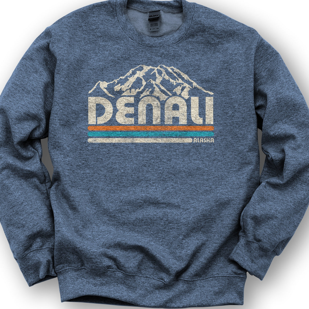 Denali Retro Stripe Sweatshirt - Heather Sport Dark Navy