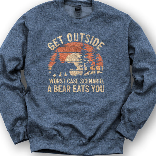 Get Outside "Worst Case Scenario" Sweatshirt - Heather Sport Dark Navy