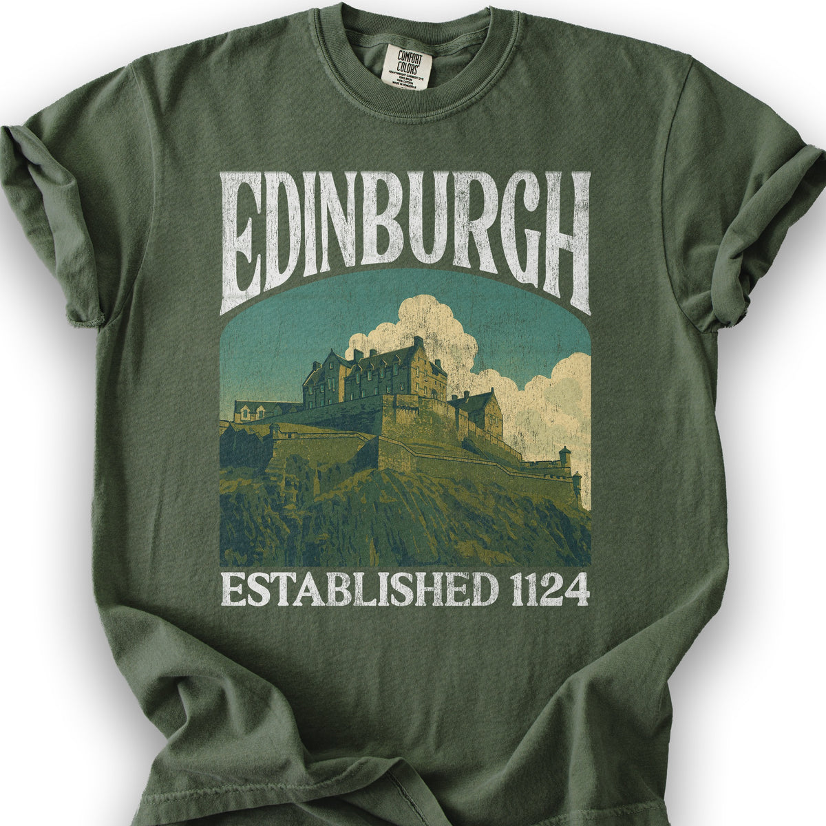 Edinburgh Scotland "Big and Bold" T-Shirt - Hemp