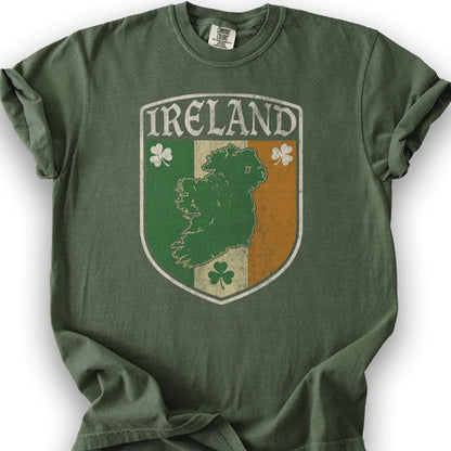 Ireland Vintage Badge T-Shirt - Hemp