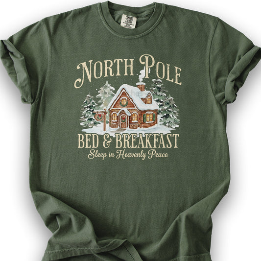North Pole Bed and Breakfast "Heavenly Peace" T-Shirt - Hemp